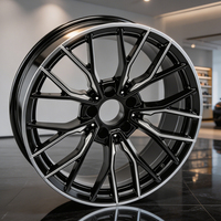 Rines de Aleación de Aluminio Forjado de 18 y 19 Pulgadas, ET39, 5x112, Negros, Multirradio, con Borde Negro Mecanizado, para Vehículos de Pasajeros BMW