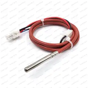 RJ45 Connector Red Silicone Lead Digital Temp. Sensor DS18B20+