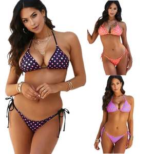 Custom Logo Summer New Designer Ladies Two Piece Swim Suit Set Beachwear Sexy Cover up Women <strong>Thong</strong> <strong>Bikini</strong> Swimwear <strong>Swimsuit</strong> - Product Image 1