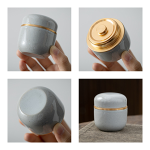 Boîte à matcha en porcelaine pour la vente en gros RTS - <span class=keywords><strong>Accessoire</strong></span> de cérémonie du thé japonaise, boîte à matcha de qualité alimentaire résistante à la chaleur - Product Image 4