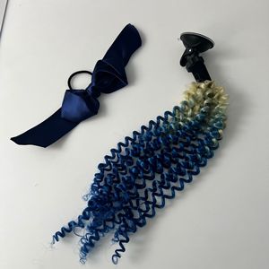 Motocicleta Moto Casco Trenzas Coleta Cola de Caballo Trenzas Gran Ventosa Casco Decoración - Product Image 3