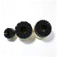 Brosse de débavurage robotisée CNC, brosse à disque en carbure de silicium, 3 surfaces de polissage, finition industrielle, roue abrasive, OEM DIY FUYI