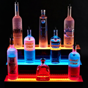 Support d'affichage de vin personnalisé pour point de vente avec éclairage LED, vitrine en acrylique pour bouteilles pour les magasins de détail - Product Image 1