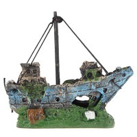 Aquarium paysage éponge résine rocaille aquarium décoration simulation bateau rocaille bateau ananas maison