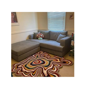 100% fait à la main personnalisé Anime tapis tufté moderne abstrait zone tapis pour la décoration intérieure salon laine matériel directement de l'inde - Product Image 2