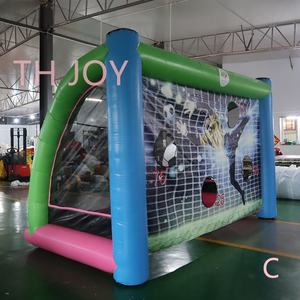 Bateau aérien <span class=keywords><strong>gratuit</strong></span> à porte, 4x2.5m Portable Shootout <span class=keywords><strong>Jeu</strong></span> de pénalité de cage de vitesse gonflable <span class=keywords><strong>Jeu</strong></span> de tir de football en PVC Jeux de carnaval - Product Image 3
