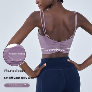 Soutien-gorge de <span class=keywords><strong>sport</strong></span> respirant et réversible pour <span class=keywords><strong>femme</strong></span>, dos nu, maintien élevé, bretelles réglables, col en V, pour le yoga – Options grandes tailles, écologique - Product Image 5