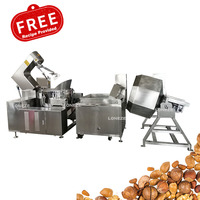 Machine de caramélisation automatique de noix d'arachide et d'amande de bonne qualité industrielle commerciale ligne de production enduite de traitement de friture