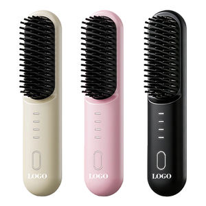 Nouvelle <span class=keywords><strong>brosse</strong></span> lissante électrique portable 4000 mAh 2026, 4 niveaux, fer à friser professionnel, chauffe rapide, mini lisseur - Product Image 1