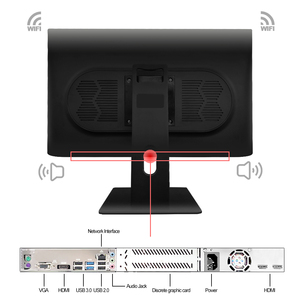 PC todo en uno de 27 pulgadas AMD Ryzen 5 R7 16GB RAM 512GB SSD OEM AIO Computadora de escritorio Monoblock PC todo en uno con batería UPS - Product Image 4