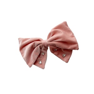 Accessoires d'hiver <span class=keywords><strong>Barrette</strong></span> à <span class=keywords><strong>cheveux</strong></span> en velours de couleur rose avec plumes Belle pince à <span class=keywords><strong>cheveux</strong></span> en velours Chouchous pour femmes - Product Image 1