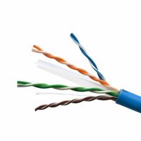 Cable Ethernet Gigabit Cat6 UTP de Alta Velocidad, 8 Conductores Sólidos, Revestimiento de PVC, 4 Pares Sin Blindaje, para Interiores, Caja de 305m, Hogar/Oficina, CCA