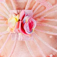 Ensemble de costume de fée rose pour filles, comprenant des ailes et un serre-tête avec des décorations perlées, pour les spectacles sur scène et les fêtes