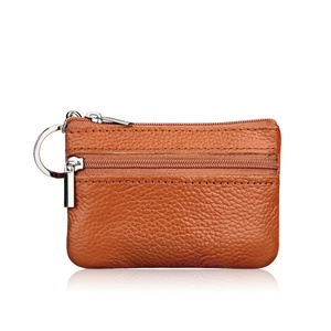 Boshiho Zipper <b>Coin</b> <b>Pouch</b> Genuine Leather Card Holder Customized <b>Coin</b> Wallet - Product Image 2