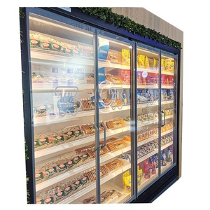 Congélateur commercial avec <span class=keywords><strong>porte</strong></span> vitrée, étagère de présentation, <span class=keywords><strong>porte</strong></span> vitrée pour chambres froides / réfrigérateur de supermarché - Product Image 1