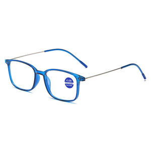 Lunettes de lecture unisexes, monture carrée noire, verres PC, protection anti-lumière bleue +2.00 dioptries, été 2021, origine Taizhou - Product Image 2