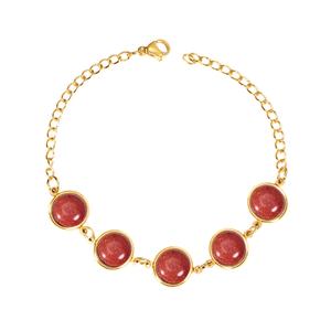 Personality Custom Couple <b>Bracelet</b> Stainless Steel Jewelry <b>Bracelet</b> 18k <b>Gold</b> Plated Glass <b>Bead</b> <b>Bracelet</b> for Gifts - Product Image 2