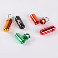 MM-APB003 17*50mm Bouchons d'oreilles anti-bruit avec joint torique, conteneur à pilules, porte-clés en aluminium