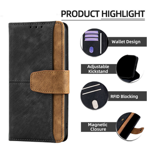 <span class=keywords><strong>เคส</strong></span>โทรศัพท์แบบพับได้หนังสีตัดสไตล์ธุรกิจ Lichicase สำหรับ <span class=keywords><strong>Oppo</strong></span> <span class=keywords><strong>A7</strong></span> Pro Max Reno 16F พร้อมช่องใส่บัตรหลายช่อง - Product Image 2