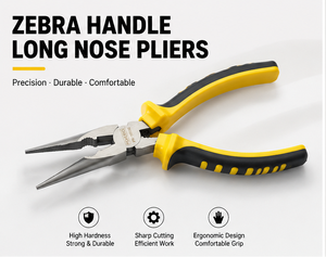 <span class=keywords><strong>Pinzas</strong></span> de punta fina PONDRIO Zebra Handle Nipple Forceps CR-V con agarre antideslizante decorativo para bricolaje, OEM, corte, ESD-Safe, cromo-vanadio - Product Image 2