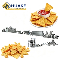 Ligne de production industrielle automatique de chips de maïs triangulaires, machine à fabriquer des céréales pour le petit-déjeuner, pour les collations mexicaines