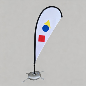 ธงรูปหยดน้ำสำหรับใส่เล่นกีฬามีบริการออกแบบให้เป็นรูปตัวพี - Product Image 2