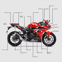 Pour CBR400R – Kit complet de carénage d'origine Xindazhou pour moto, incluant le phare – Neuf, garantie 1 an