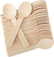 Cuillères en bois jetables de haute qualité pour café et thé, ustensiles de table durables en bois de bouleau pour cafés et bistrots