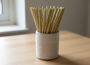 หลอดดูดน้ำไม้ไผ่ธรรมชาติแบบห่อแยกสำหรับชานมไข่มุก ขายส่ง - Product Image 4