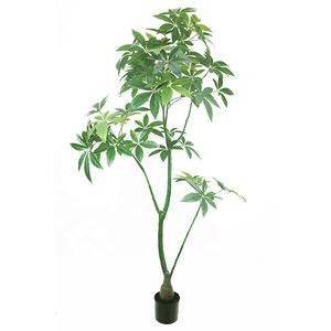 Arbre à argent <span class=keywords><strong>porte</strong></span>-<span class=keywords><strong>bonheur</strong></span>, <span class=keywords><strong>plante</strong></span> artificielle avec pot, 130 cm de haut, Pachira Glabra, pour la <span class=keywords><strong>d</strong></span>écoration de la maison et du bureau, attire la bonne fortune et la prospérité - Product Image 5