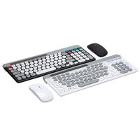 2.4G BT Kablosuz Mini Klavye Mouse Combo Çeşitlilik Teknolojisi Tablet/Telefon/Bilgisayar için-Şık Tuş Takımı Tasarımı 800/1200/1600 DPI