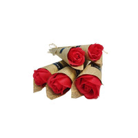 Couple The Most Popular Romantic Couple Gift Wholesale Color Artificial Single Rose Bouquet Soap Flower