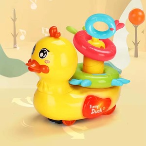 2024 nóng bán giáo dục điện âm thanh ánh sáng vịt Đồ chơi dễ thương Vịt quăng xếp chồng Chuông đồ chơi - Product Image 2