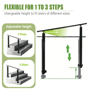 درابزين حديث مقاوم للصدأ من الفولاذ المقاوم للصدأ وسبائك الألومنيوم للسلالم الخارجية والشرفات مع حماية من الأشعة فوق البنفسجية - Product Image 6