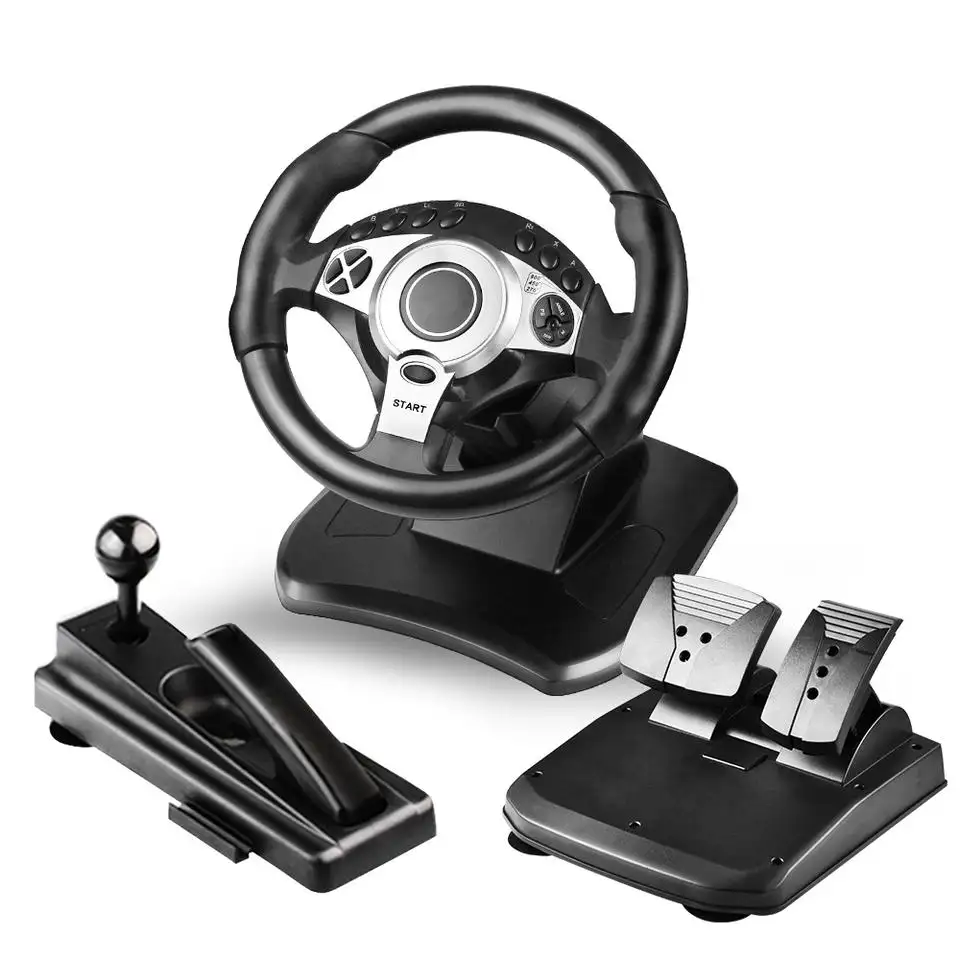 custom game R900 steering joystick sport gaming racing wheel game Support for PS3 PS2 PC