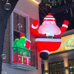 High Quality Oxford Cloth/PVC <strong>Inflatable</strong> <strong>Christmas</strong> Santa Claus LED Light Festival Decoration With CE Blower - Product Image 4