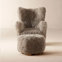Fauteuil inclinable manuel moderne en bois massif de style mid-century avec dossier solide et rembourrage en mousse pour salon, salle à manger, bureau à domicile