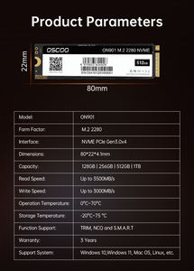 SSD NVME M2 2TB 1TB 512GB 256GB 128GB Internal SSD 2280 Solid State Drive SSD Kecepatan Tinggi untuk Laptop Desktop - Product Image 6