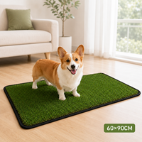 Tapis d'herbe artificielle écologique de qualité supérieure pour animaux de compagnie, haute perméabilité, lavable, pour l'apprentissage de la propreté des chiens, utilisation intérieure et extérieure