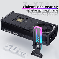 Support de carte graphique en aluminium réglable Z-X7PRO X WANJiA avec écran LED numérique coloré ARGB et affichage de la température – Nouveauté
