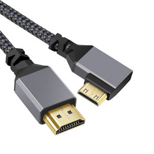 Nouveau câble <span class=keywords><strong>HDMI</strong></span> vers Mini <span class=keywords><strong>HDMI</strong></span> 0,5 m, design coudé, 4K 60Hz 3D, mâle-mâle, en nylon, pour Macbook, ordinateur portable, ordinateur de bureau vers HDTV, projecteur - Product Image 2