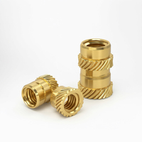 Inserts filetés à sertir à chaud en laiton M1 M2 M3 M4 M5 M6 M8 à motif chevron, fixations pour impression 3D et plastiques