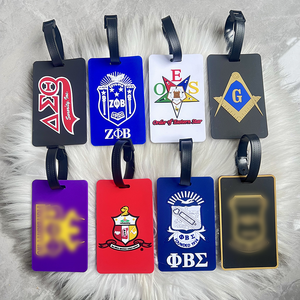 Etiqueta de Equipaje de Silicona con Diseño de Logotipo 3D de Lujo de 10.5*6.5 CM, Símbolo Masónico de la Hermandad Griega Divina 9, OES, etc. - Product Image 2
