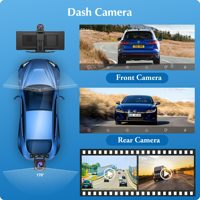 Bestsonic Nouvel écran portable CarPlay 10,26'' avec caméra embarquée, CarPlay sans fil, Android Auto, lecteur de musique FM pour voiture via USB