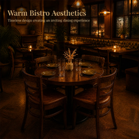 Ensemble de table à manger en bois massif sur mesure, 4 places, meubles de restaurant directement de l'usine, chaises de salle à manger rembourrées en cuir