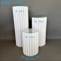 Table de dessert pliable cylindrique en papier, forme personnalisée, élégante, moderne, simple, nouvelle arrivée pour mariage et fête
