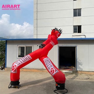 Figura Inflable Decorativa Roja para Publicidad, Figura de Dibujos Animados <span class=keywords><strong>Bailarina</strong></span> Inflable Decorada con Ambas Piernas para Exhibición - Product Image 1
