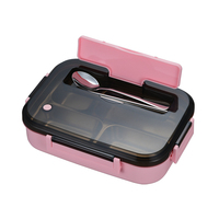 Boîte à lunch isotherme à trois niveaux en acier inoxydable 304 sans BPA, conteneur bento de 1 à 3 L, étanche, compatible micro-ondes, pour enfants