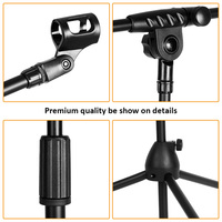 Support de microphone en métal réglable portable TN-MJ-003 support de micro pliant à prix d'usine pour instruments de musique et accessoires