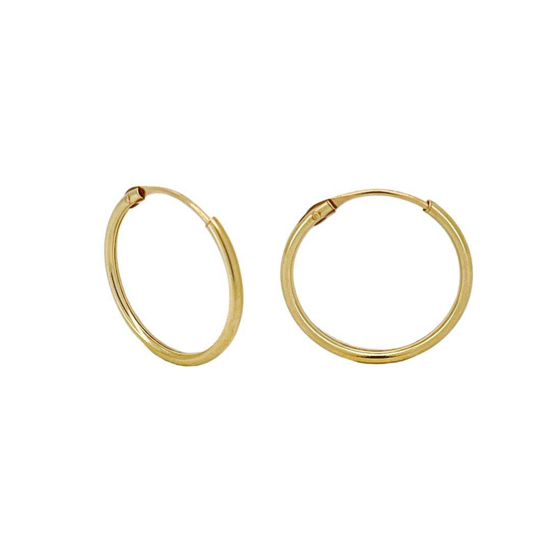 TUBE HOOP EARRINGS 1X12mm PLAIN